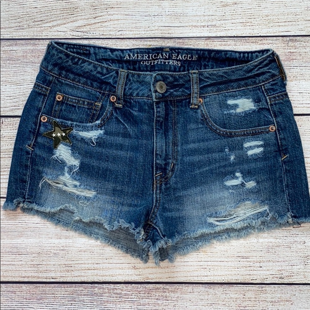 American Eagle Outfitters Denim Shorts- Patches